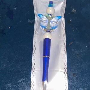 Blue and White Butterfly Pen